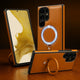 Luxe Leather Magnetic Ring Holder Case - Samsung