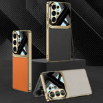 Galaxy S26 Series Legacy Chrome Leather Textured Case