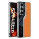 Galaxy S26 Series Quilted Classic Plain Leather Craft Orange Case